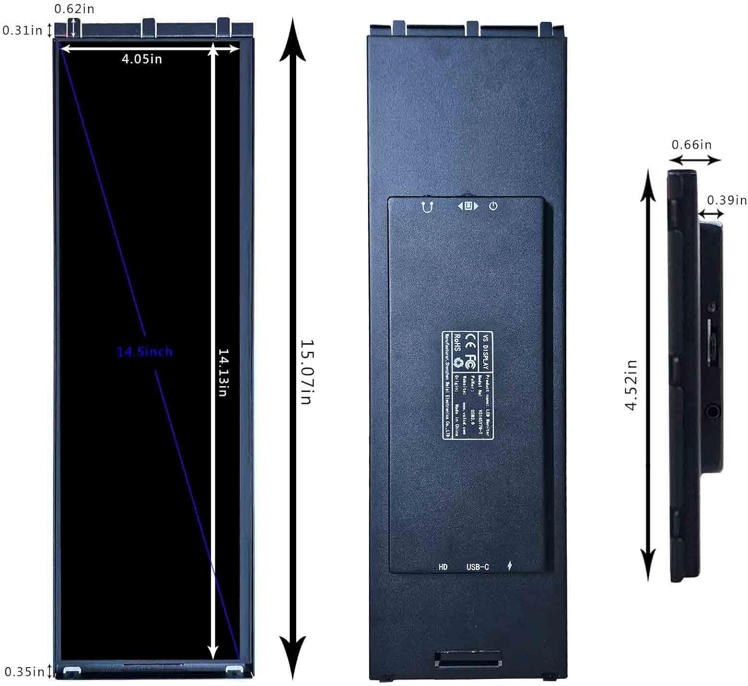 VSDISPLAY 14,5 pouces pour Y70