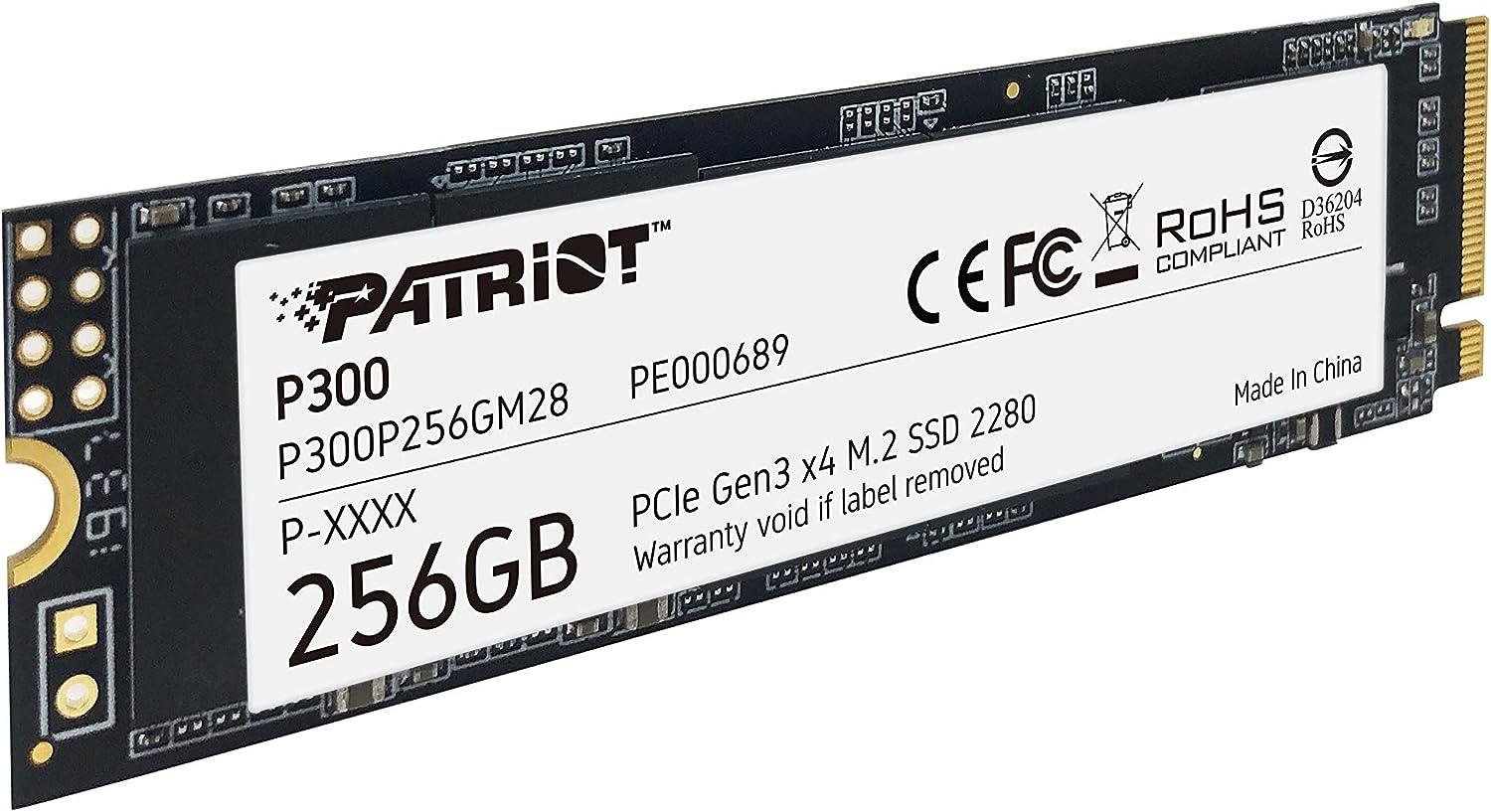 Disque dur Interne SSD NVMe 256Go Patriot P300
