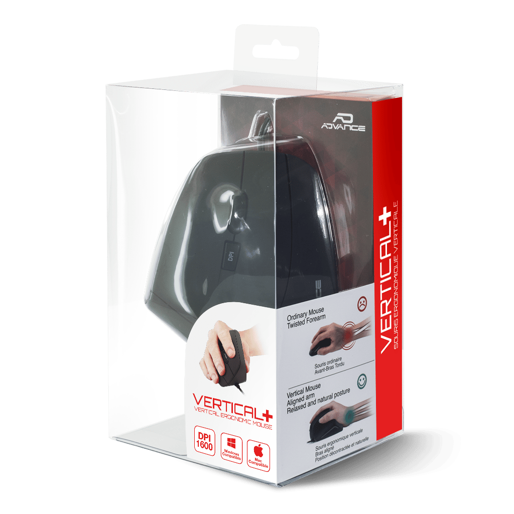 Souris filaire Ergonomique Vertical Plus Black