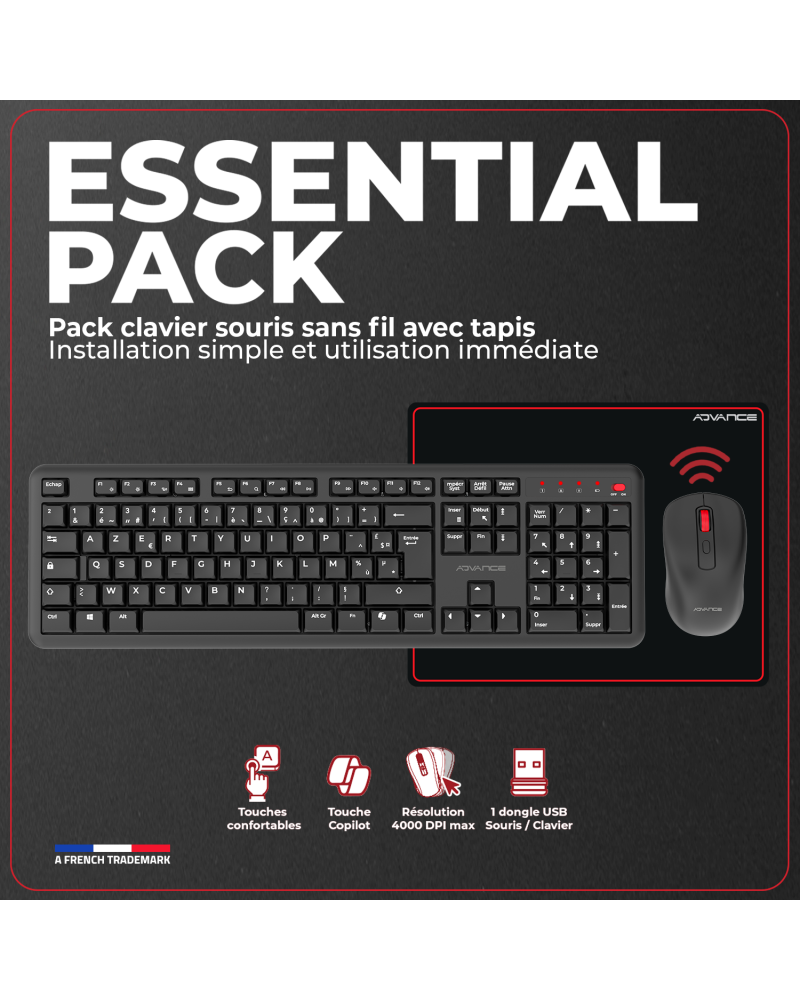 Pack Clavier + Souris + Tapis